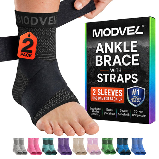 Modvel tobillera frontal mostrando diseño y ajuste cómodo