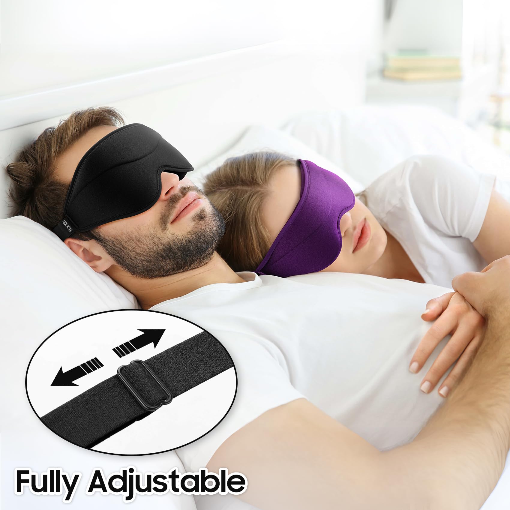 MOEASEii máscara colocada en asiento de avión para dormir mejor