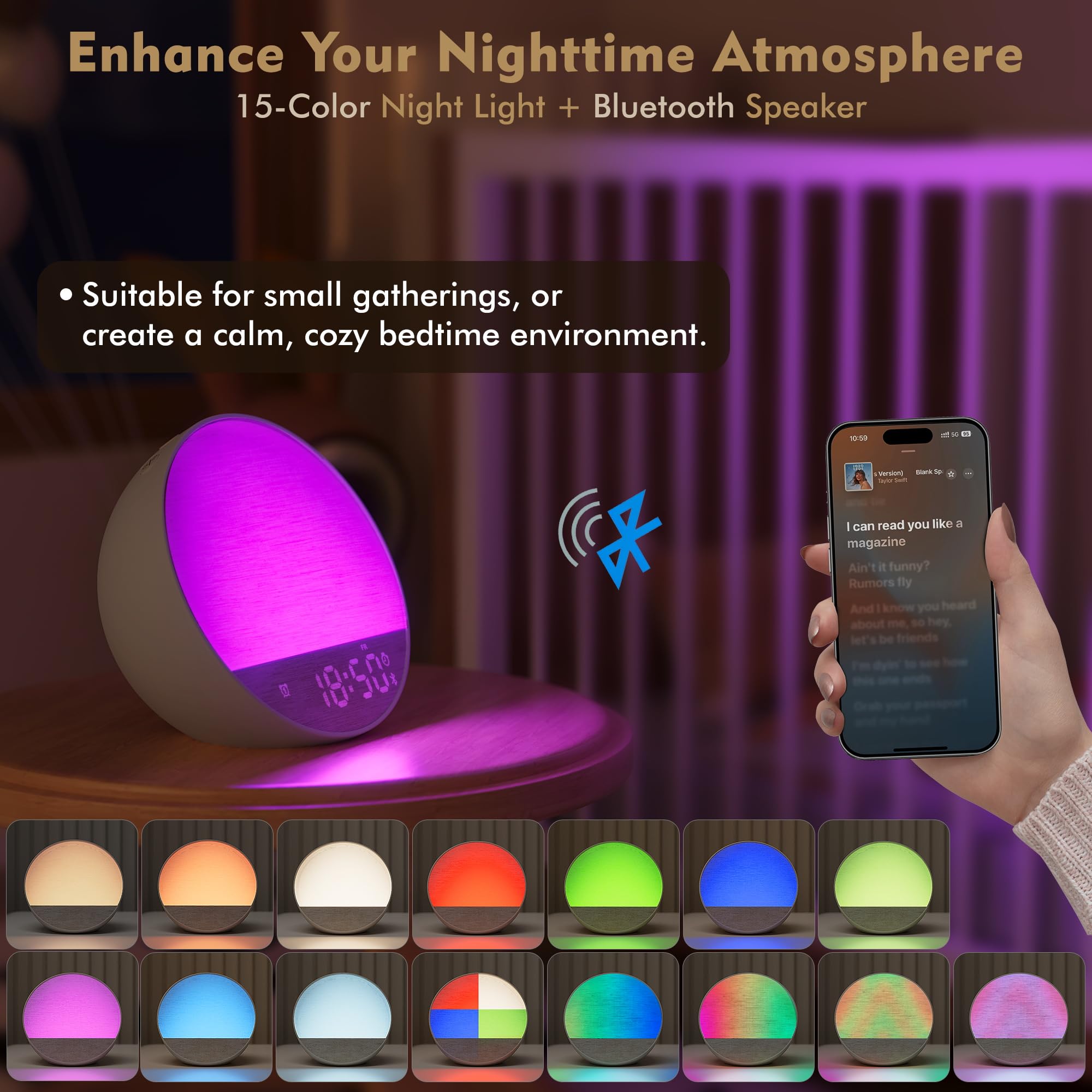 MOFOYEAH dual alarms for couples and varied schedules in a single unit