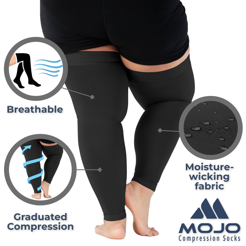 Mojo Compression Socks borde con silicona que evita deslizamiento