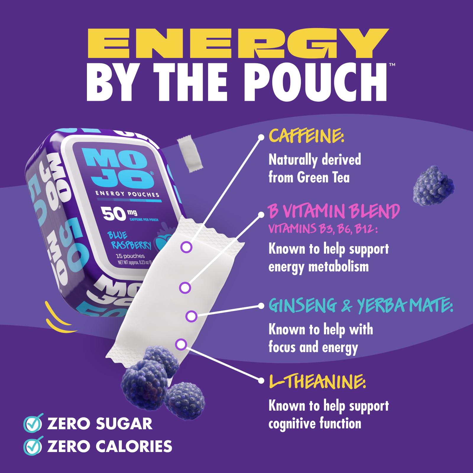 MOJO textura del pouch en primer plano que muestra la superficie fina