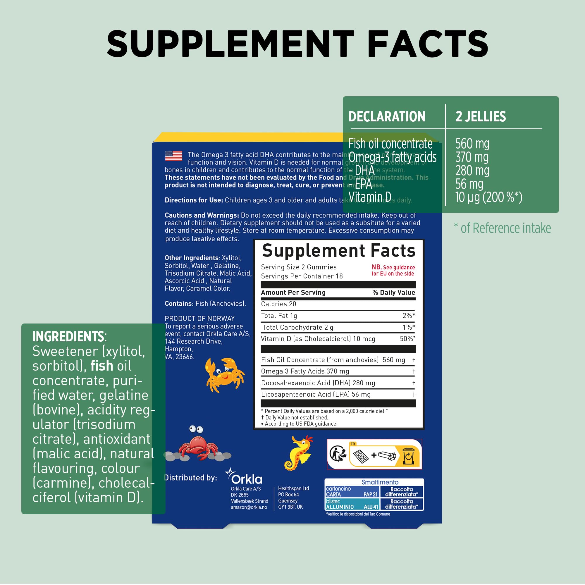 MÖLLER'S etiqueta nutricional detallada, transparencia y datos claros