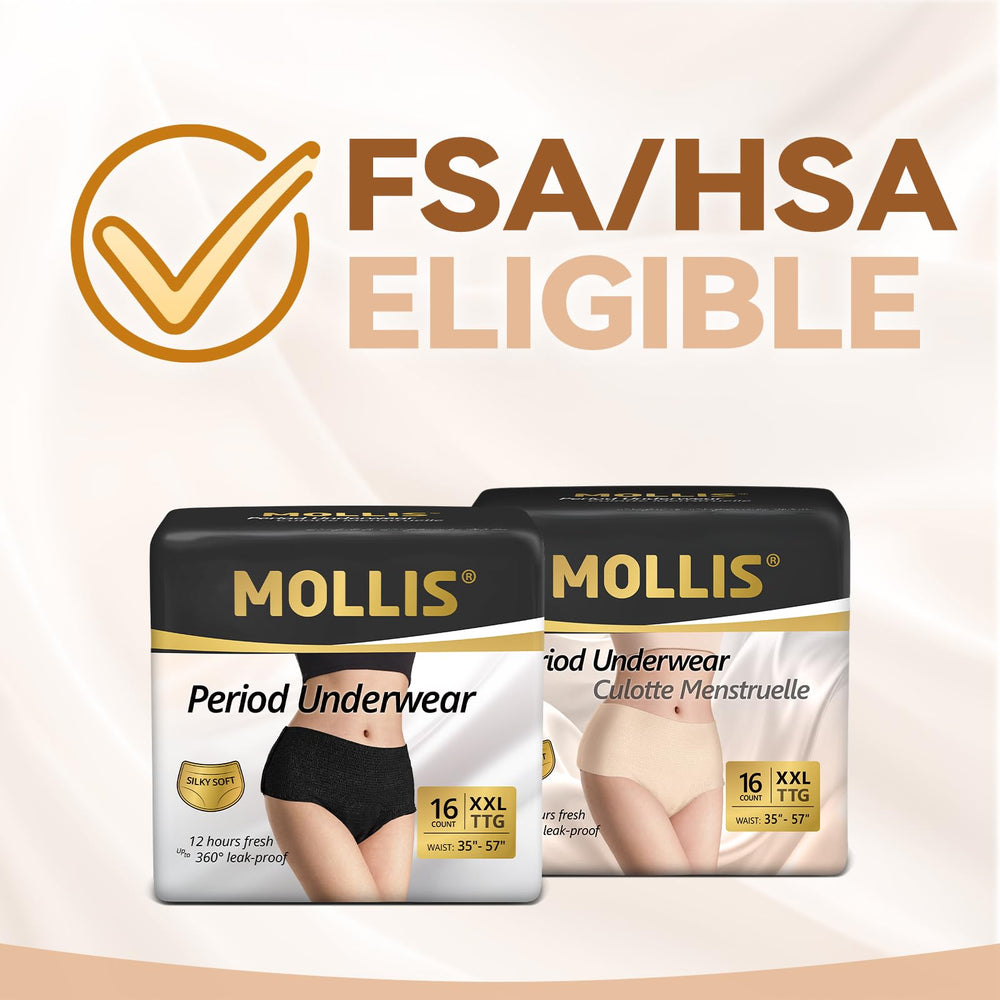 MOLLIS braga individualmente envuelta lista para transporte e higiene
