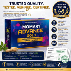 MOMARY NUTRITION cápsula cercana que muestra textura y fácil de tragar