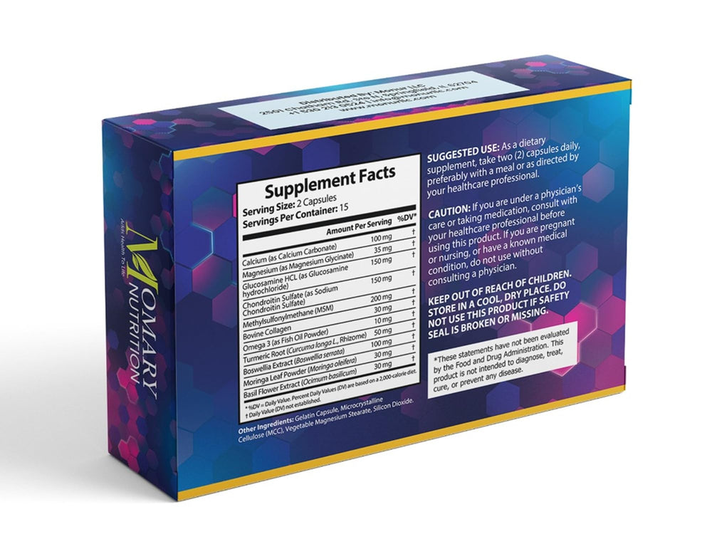 MOMARY NUTRITION lista de ingredientes destacando transparencia y calidad