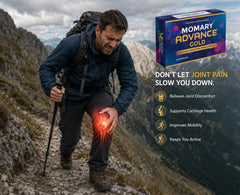 MOMARY NUTRITION cápsula en mano que ilustra dosis diaria cómoda