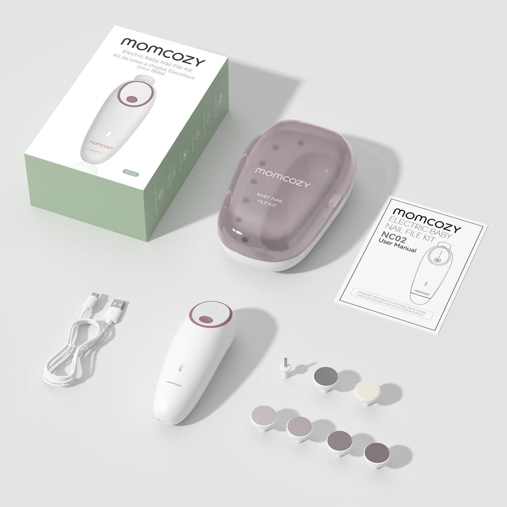 Momcozy detalle del botón para cambiar velocidades con seguridad