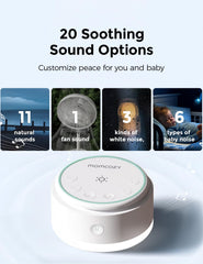 Momcozy en uso junto a cuna creando ambiente de sueño calmado para bebé