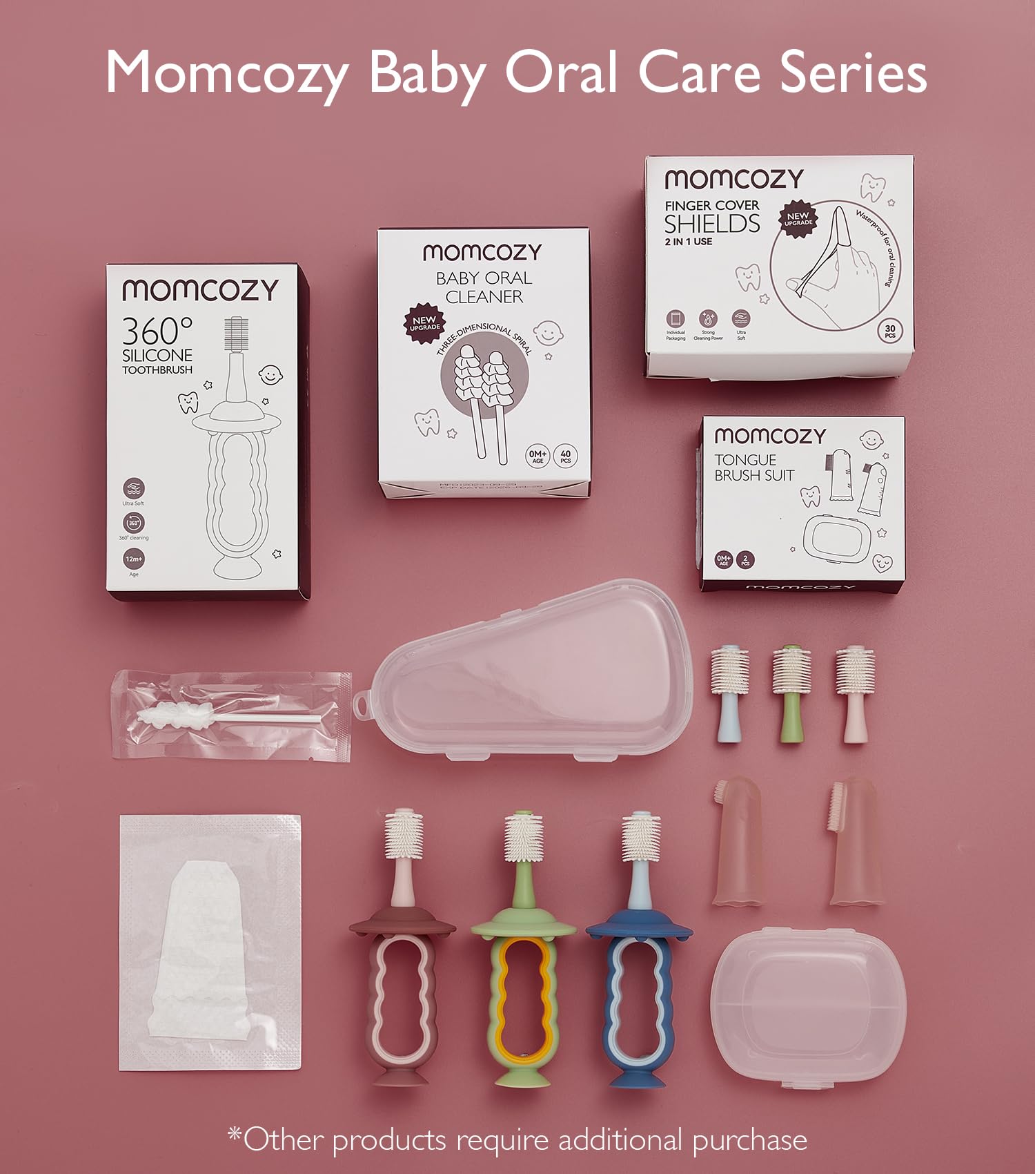 Momcozy etiqueta mostrando materiales sin fragancia ni pegamentos para seguridad