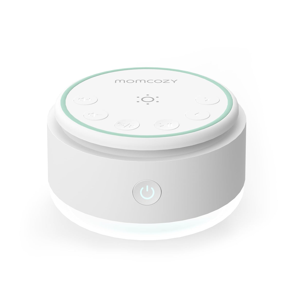 Momcozy vista frontal del dispositivo mostrando su diseño compacto y funciones