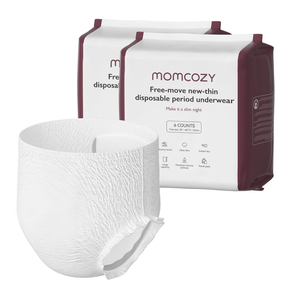 Momcozy vista frontal del paquete limpio y práctico, mayor comodidad