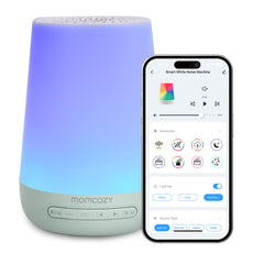 Momcozy vista frontal del dispositivo con diseño verde y control fácil