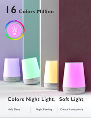 Momcozy luz nocturna mostrando siete colores para distintas atmósferas