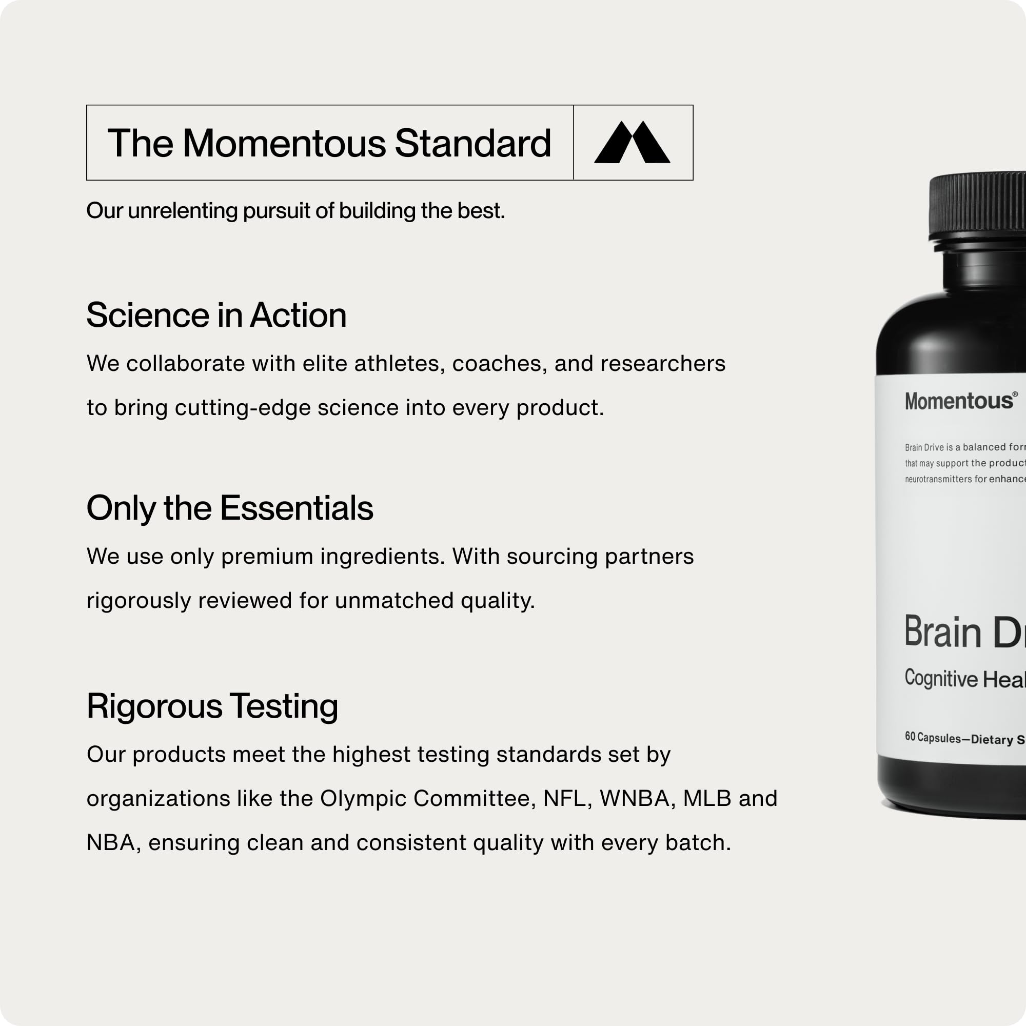 Momentous composición de ingredientes clave que apoya memoria
