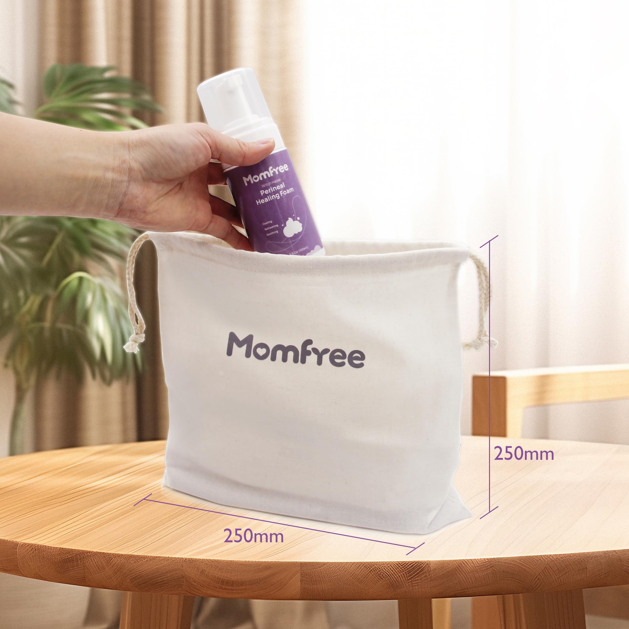 Momfree bolsa de lona con cordón para guardar y transportar el kit