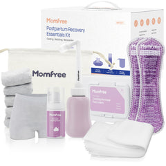 Momfree vista frontal del kit postparto para recuperación cómoda