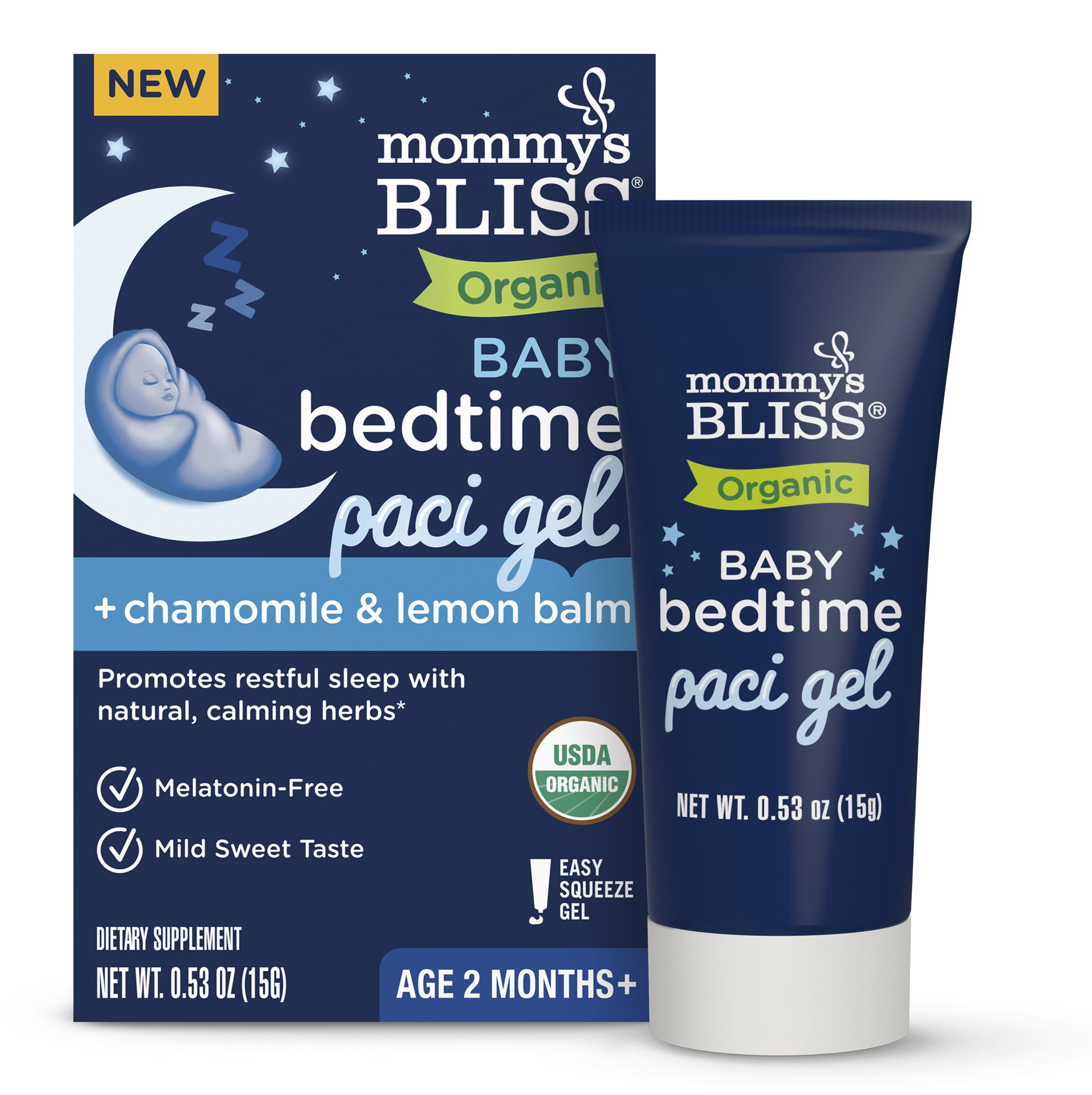 Mommy's Bliss envase frontal mostrando tamaño y marca para confianza