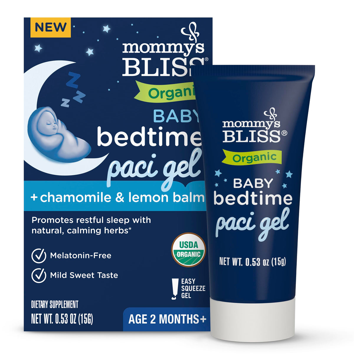 Mommy's Bliss envase frontal mostrando tamaño y marca para confianza