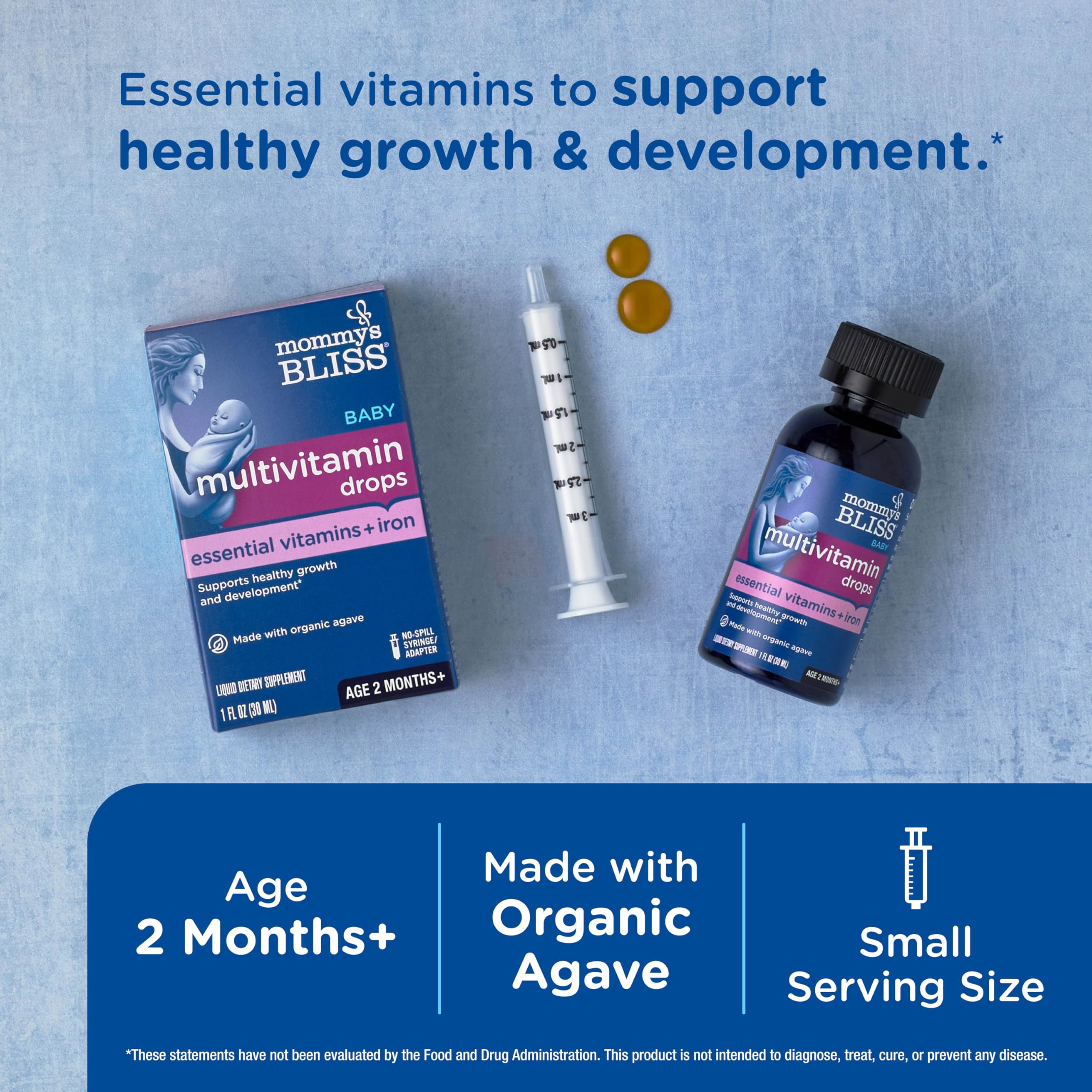 Mommy's Bliss jeringa dosificadora anti-derrames facilita dosis precisa y cómoda
