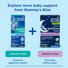 Mommy's Bliss comparación de tamaño con una mano para ver escala real del envase