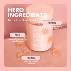 MONDAY HAIRCARE varias gomitas sobre superficie que resaltan el color natural