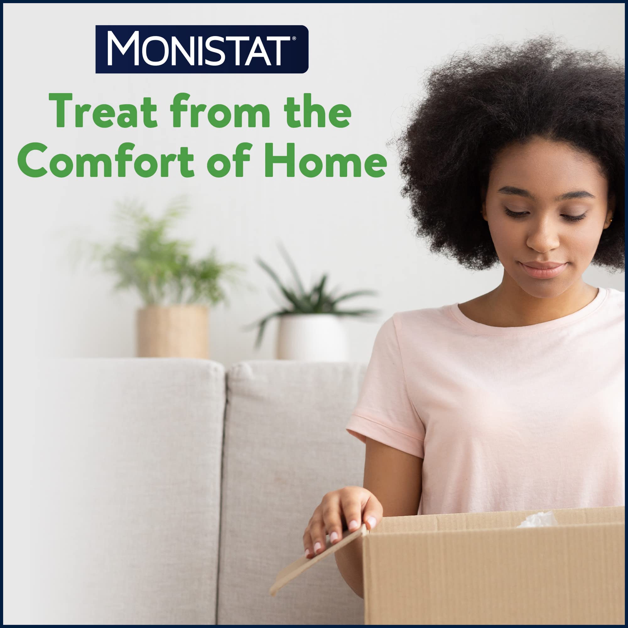 Cerca de la etiqueta Monistat 3-Day con instrucciones legibles y claras