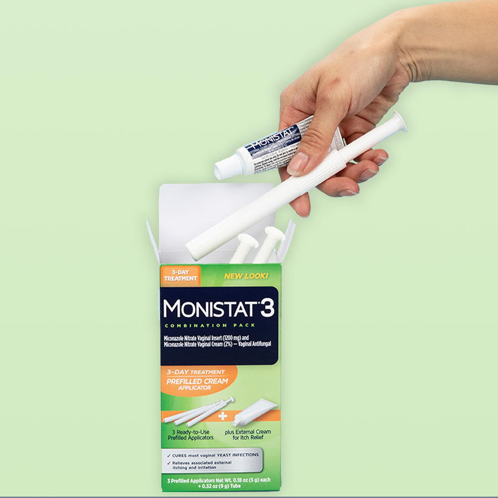 Monistat producto en escena diaria para mujeres con vida activa