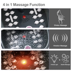 MoodRelish spa con burbujas y agua en uso para relajación y circulación