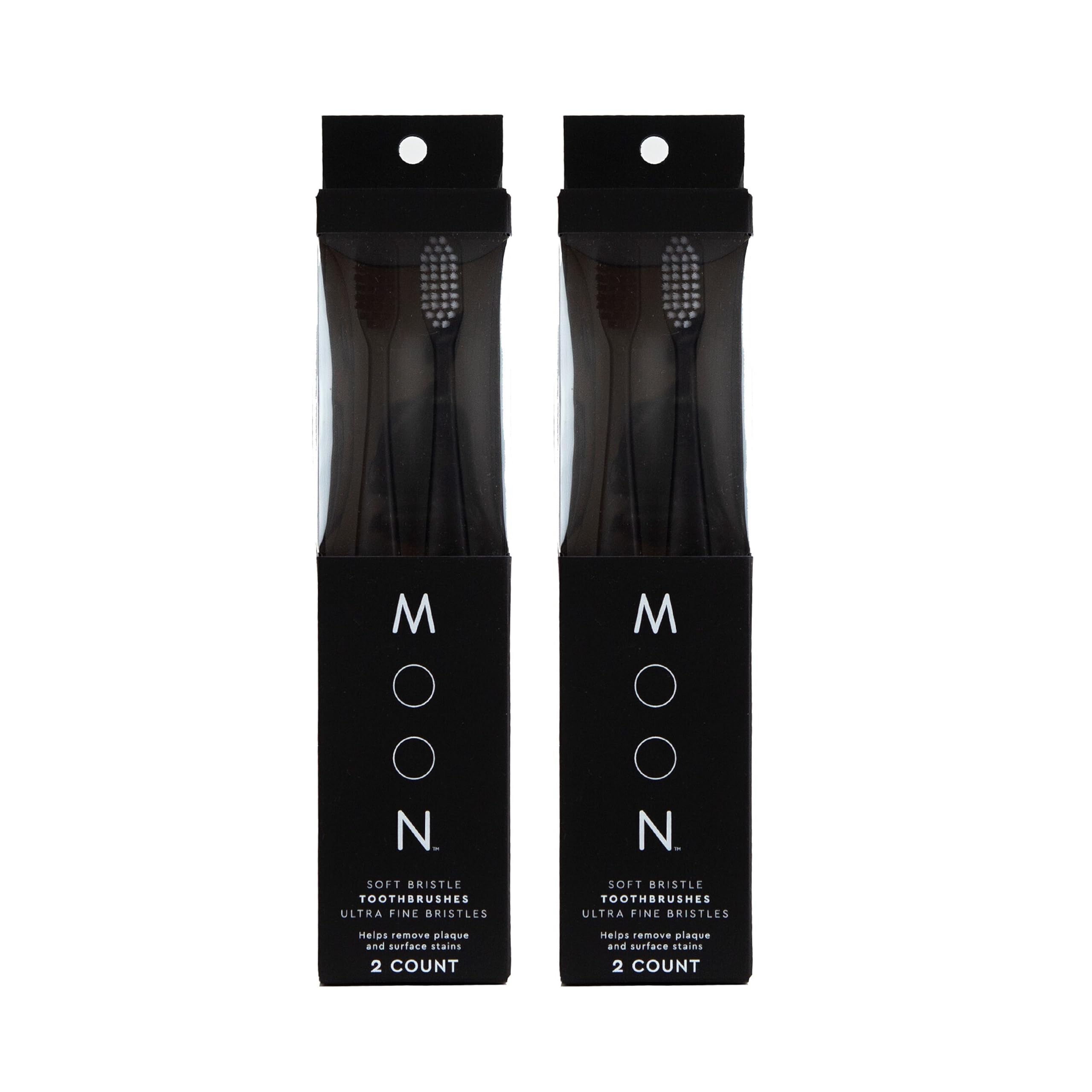 MOON cepillo frontal mostrando diseño elegante y agarre cómodo
