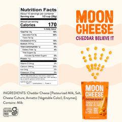 Moon Cheese comparación de tamaño para entender porciones prácticas