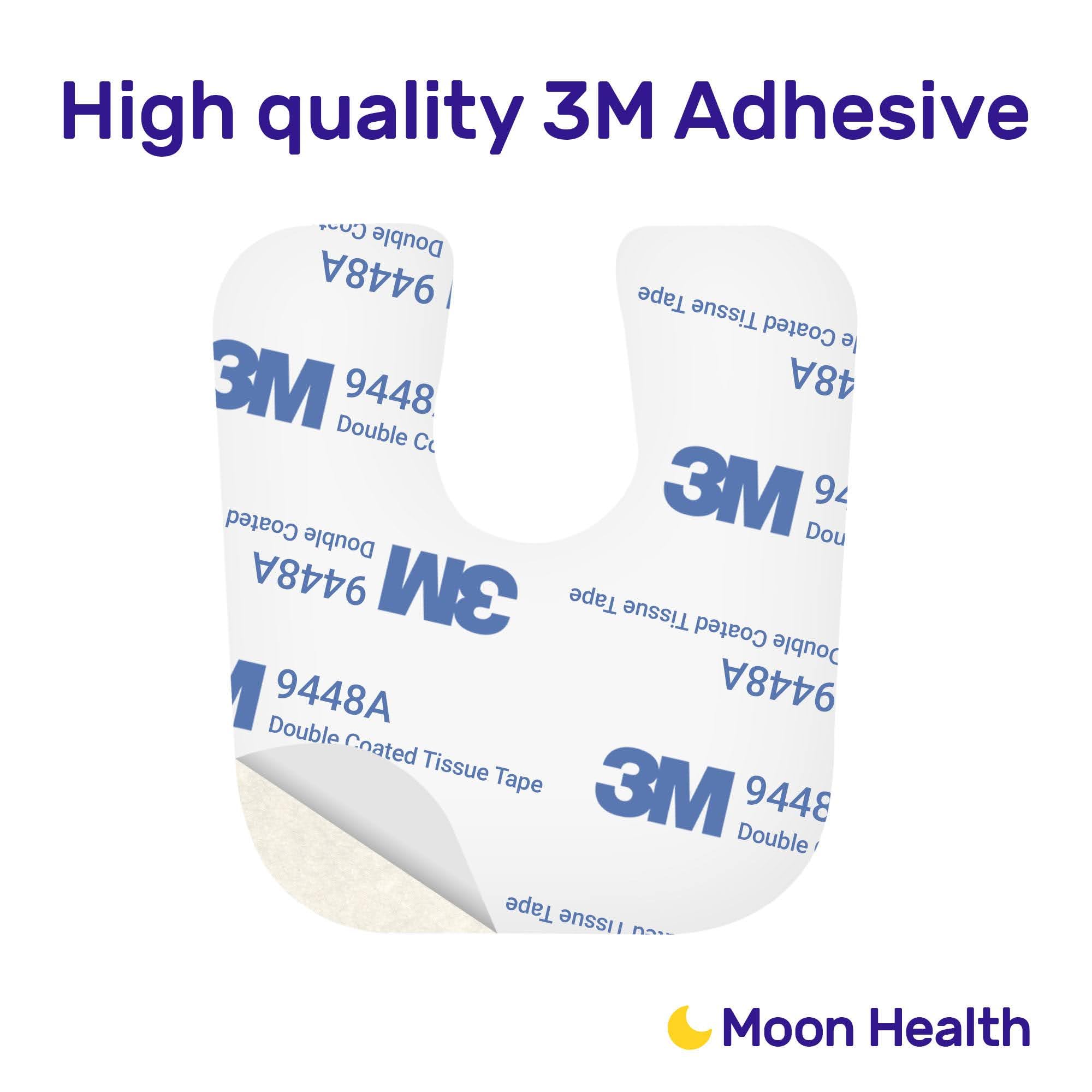 Moon Health almohadilla en uso en talón dentro de zapatilla deportiva, reduce fricción
