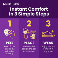 Moon Health adhesivo mostrado en la base indicando su agarre estable y antideslizante