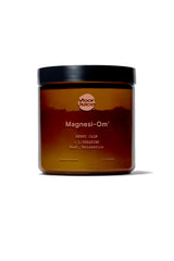 Moon Juice envase frontal Magnesi-Om berry mostrando presentación y beneficio relajante