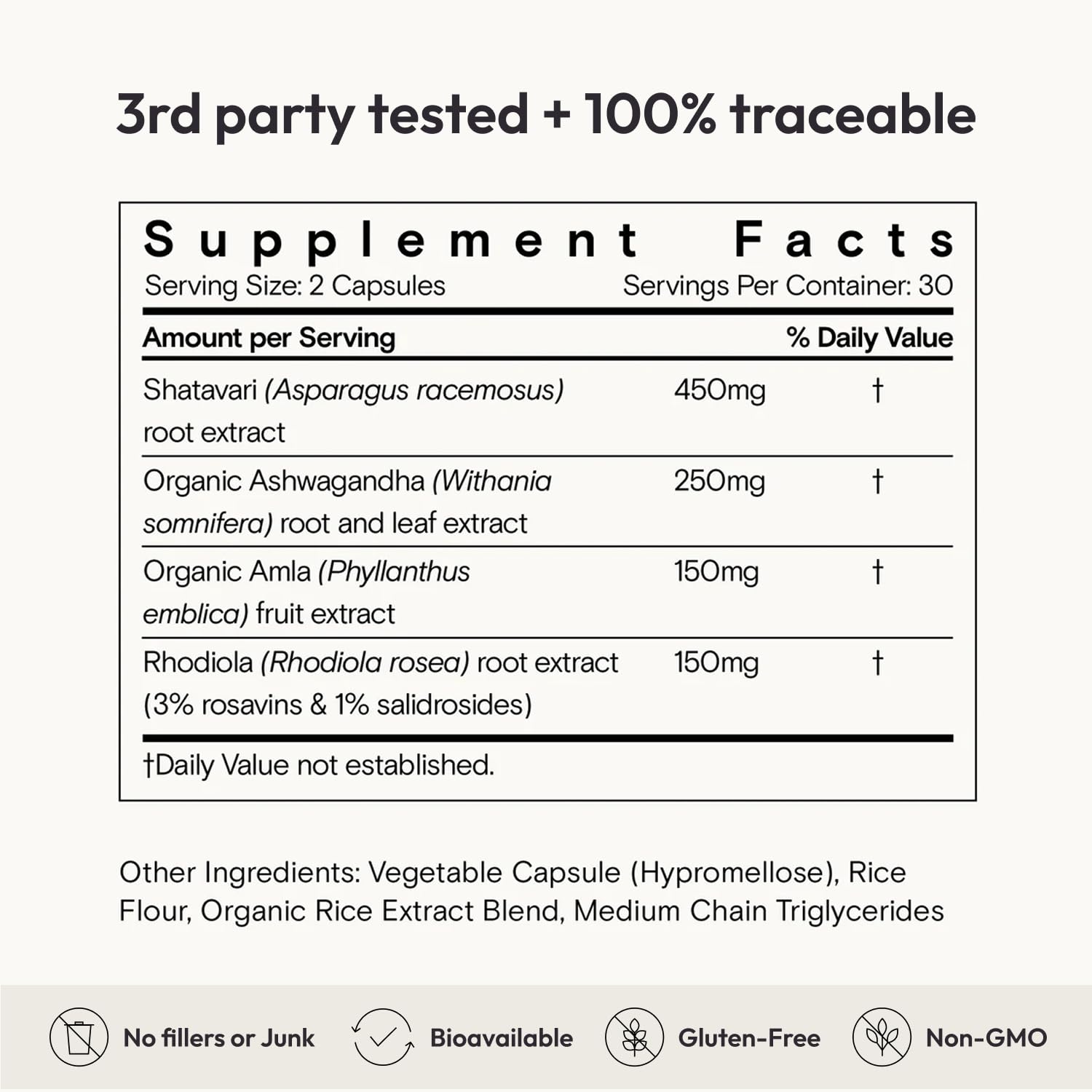 Moon Juice etiqueta nutricional SuperYou detalle de dosis por cápsula