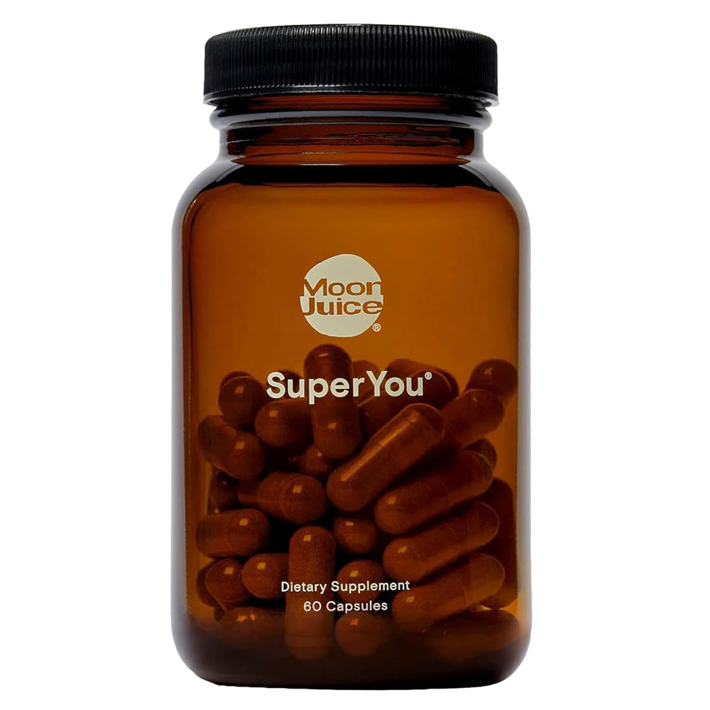 Moon Juice frasco SuperYou frente mostrando diseño y beneficios