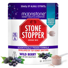Moonstone frente del empaque mostrando 30 días y beneficio de citratos