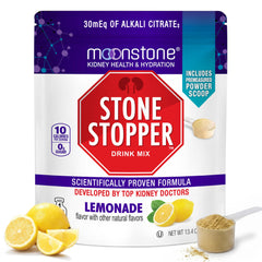 Moonstone envase frontal que muestra sabor limonada y beneficio preventivo