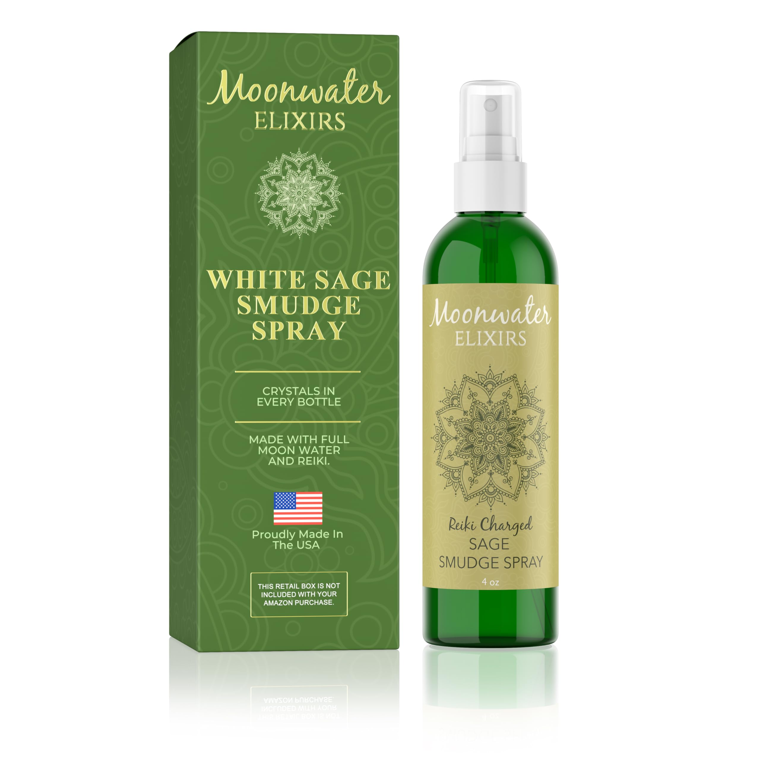 Moonwater Elixirs frente de la botella mostrando diseño y tamaño práctico