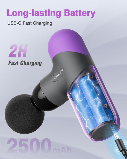 Morelax mini masajeador, cabezas de masaje versátiles para distintas zonas del cuerpo.