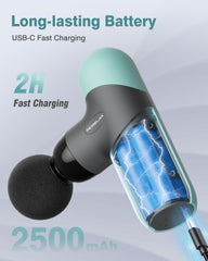 Morelax Mini Percusión de Masaje con 6 cabezas para distintos grupos musculares en casa