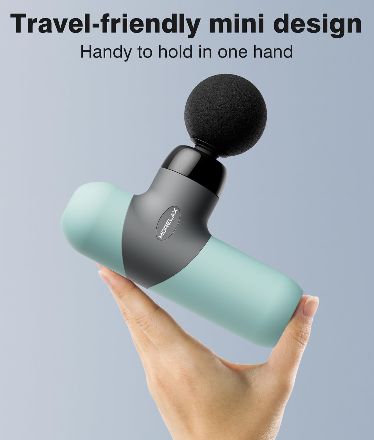 Morelax Mini Percusión de Masaje diseño ergonómico y cómodo para entrenamientos