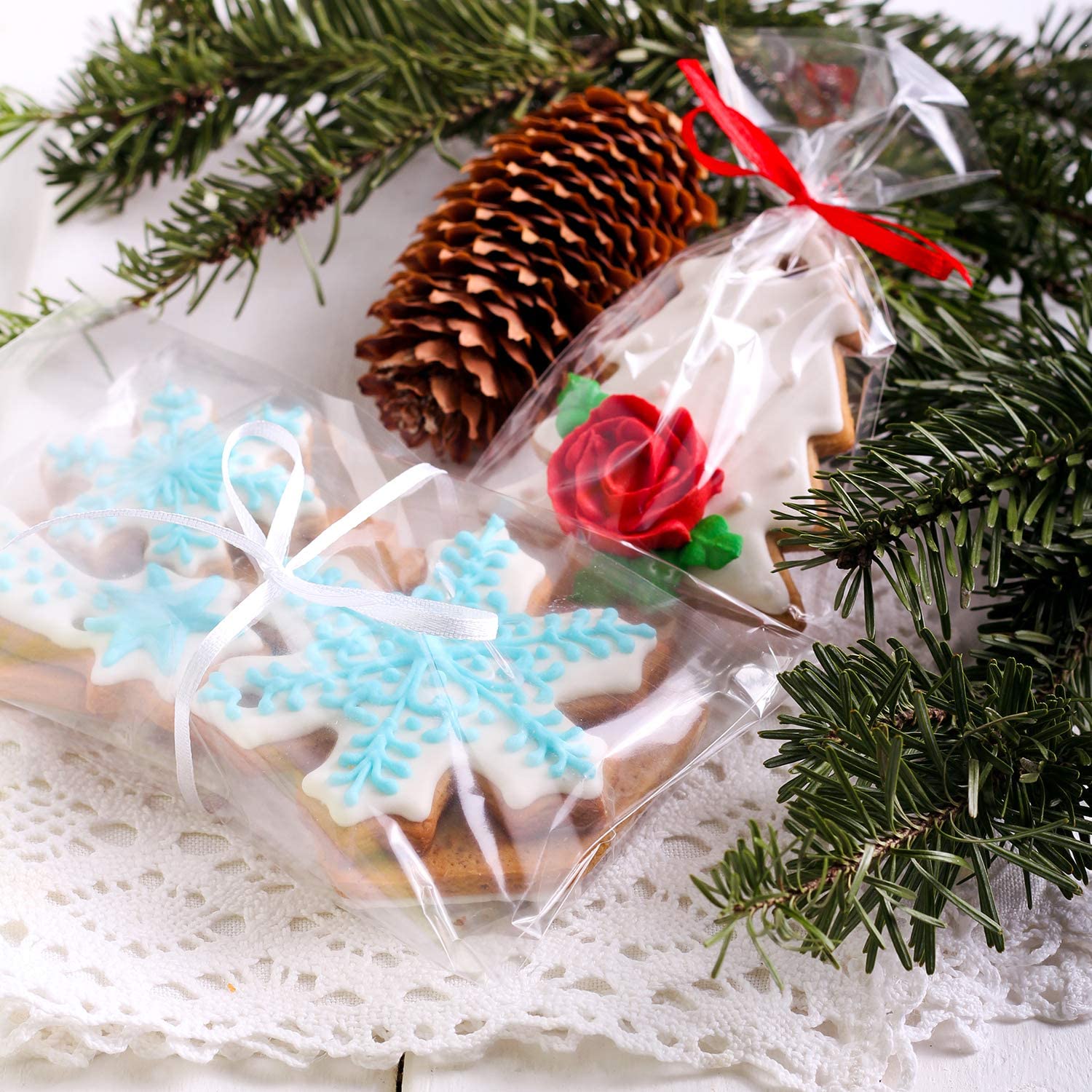 Morepack bolsa con galletas visible que mejora la presentación comercial