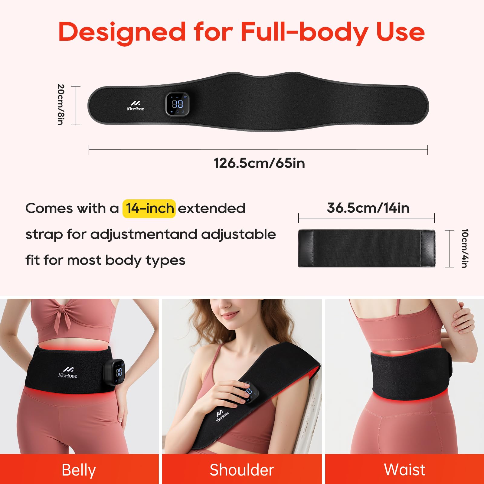 Morfone demostración de vibración profunda que relaja músculos