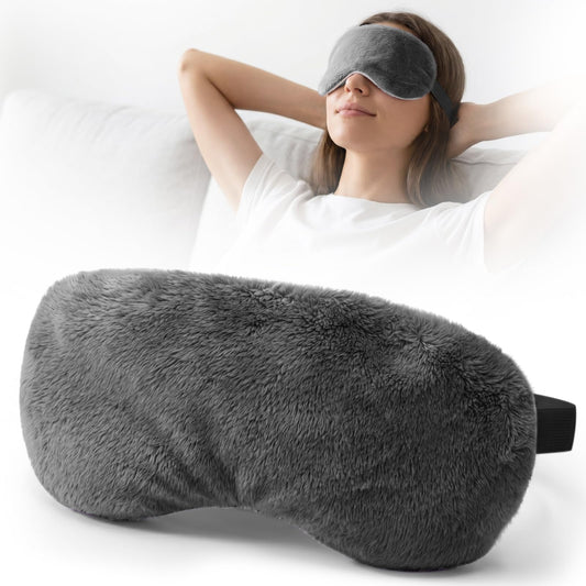 MORLIDEN máscara ocular frontal mostrando diseño y bloqueo de luz, descanso inmediato