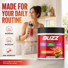 Morning Buzz cucharada medidora indica la ración exacta y fácil uso