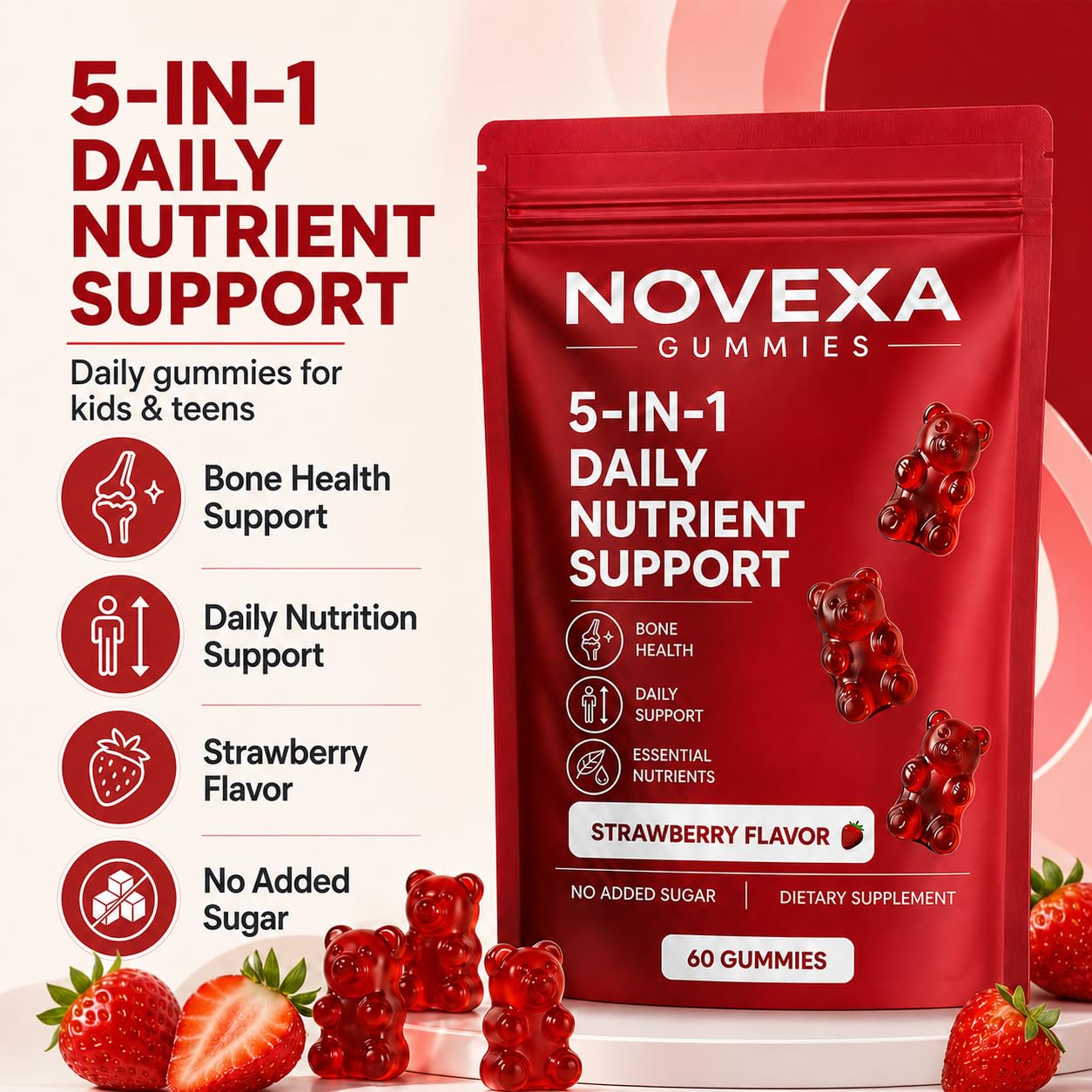 MORTAINE gomita Novexa primer plano textura masticable que facilita la ingesta