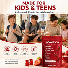 MORTAINE frasco abierto con 60 gomitas Novexa listo para uso diario