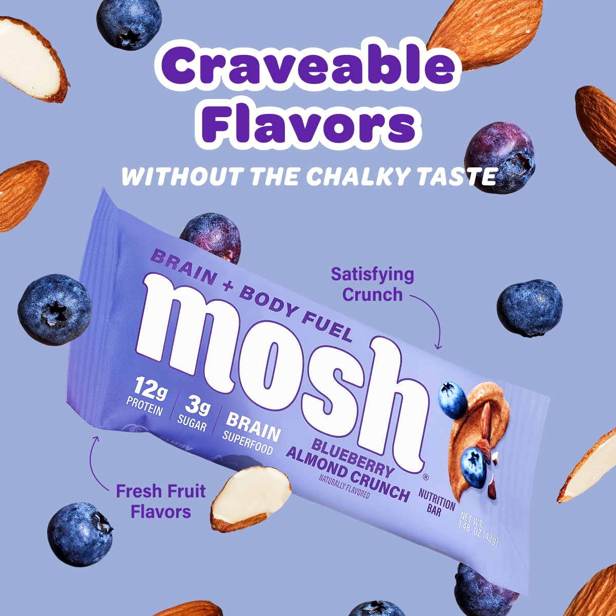 MOSH barrita como snack en oficina para energía y concentración