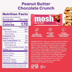 MOSH primer plano del crujiente de cacahuate para experiencia sensorial