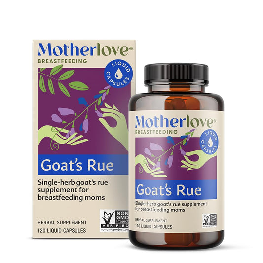 Motherlove frasco delante mostrando el envase y beneficio de apoyo a la lactancia